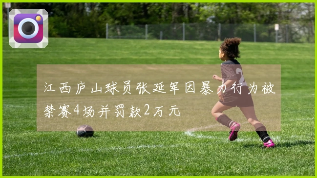 江西庐山球员张延军因暴力行为被禁赛4场并罚款2万元